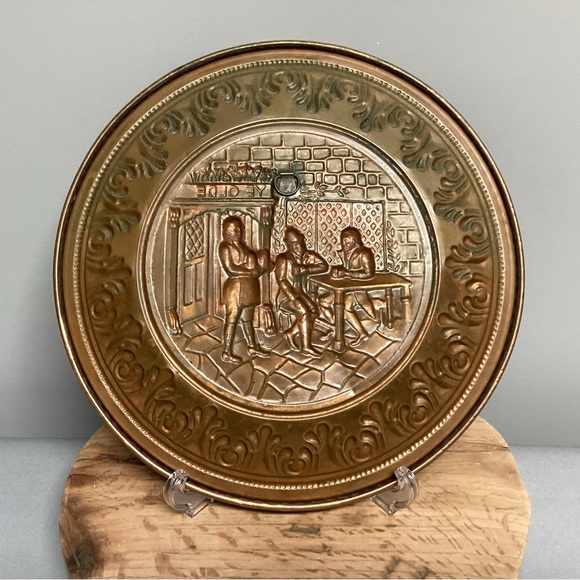 Vintage - Copper / Brass Pub Wall Hanger - Ye Olde Pub - Mid Century - Nice - Picture 4 of 8